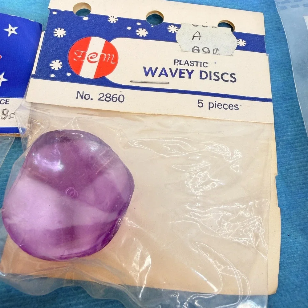 Vtg NOS Craft Bead Lot Walco Glitter Trims Westrim Berry Beads The Beadery Disc